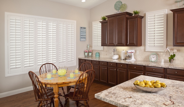 Polywood Shutters in Southern California kitchen